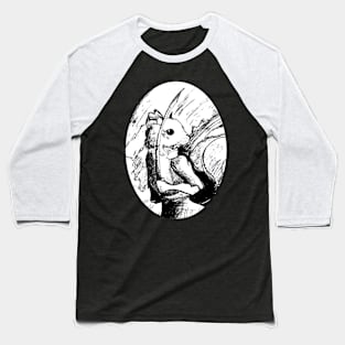 Warrior mouse ink drawing 12/01/24 - vintage medieval fantasy inspired art and designs Baseball T-Shirt